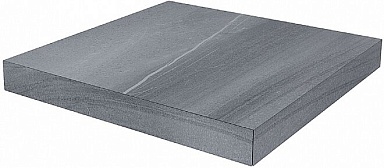 Kerama Marazzi DL500520R/GCS Ступень угловая клееная левая Роверелла серый 33x33x0,9
