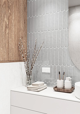 Плитка Smile Tile Picket Bianco 7.5x30
