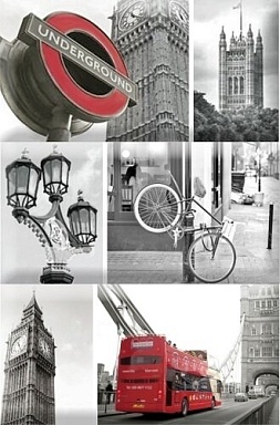 Панно Absolut Keramika Monocolor Composicion London Calling D 15х22.5
