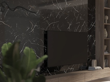 Керамогранит Cersanit 17442 Nero полированный HG черный ректификат 60x120