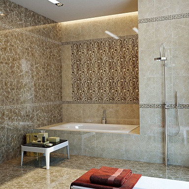 Декор Gracia Ceramica Saloni brown decor 01 30*50