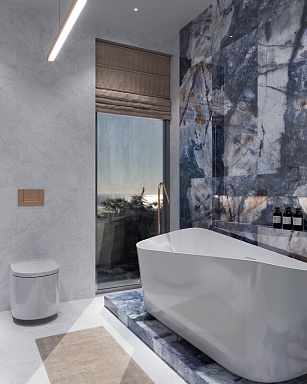 Керамогранит Arcadia Ceramica HG2006-A Bergamo Blue High Gloss 60x120