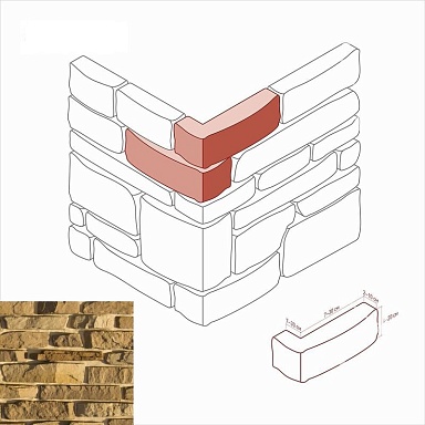 Искусственный камень White Hills 701-65 Тевиот Угол 7-30 x 4-20