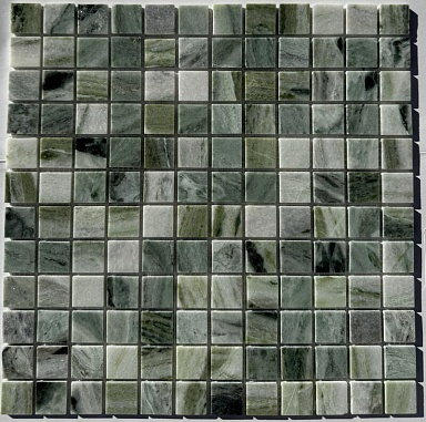 Мозаика Pixmosaic PIX314 Jet Green полированная 23x23 305х305х4