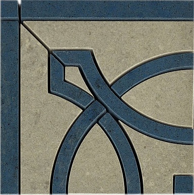 Декор Casalgrande Padana Angolo Rinascimento B Grigio Egeo Levigato (Grigio Egeo, Azul Bahia) 15x15