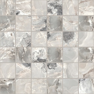 Мозаика Casa Dolce Casa 767649 Onyx&More Silver Blend Satin Mosaico 5x5 30x30