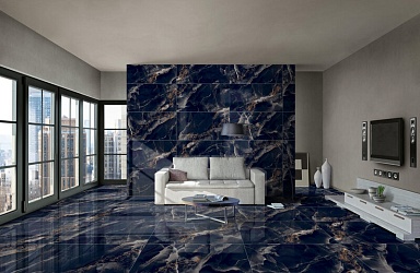 Керамогранит Global Tile GT120604305HPR Paradise Черный 60x120