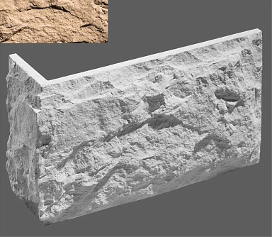 Искусственный камень Leonardo Stone Угловой элемент Бретань 933 33,5/10x20x2.5