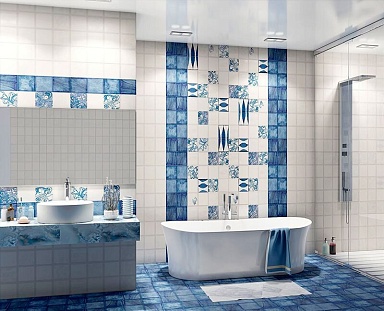 Декор Eletto Ceramica 586832001 Faenza Cobalt Flor Frise 1 15.6x63