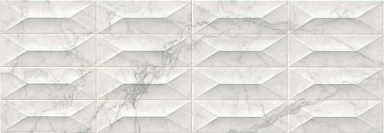 Плитка Marazzi Italy M4PD Marbleplay Statuarietto Struttura Gem 3D Rett. 30х90