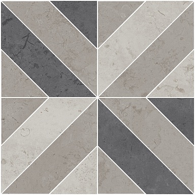 Kerama Marazzi ID124T Декор Про Лаймстоун серый матовый 60х60