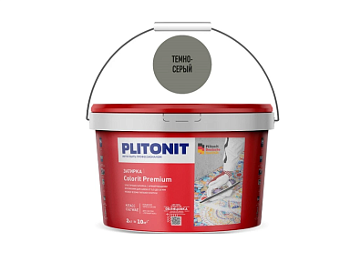 Смеси и затирки Plitonit Colorit Premium Биоцидная (0.5-13 мм) Темно-серая 2 кг