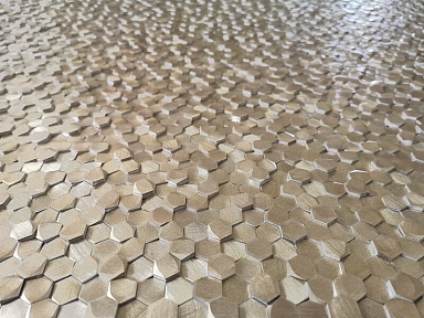 Мозаика Caramelle Mosaic Aluminium 3D Hexagon Gold 8x14x6 29.7x30.6