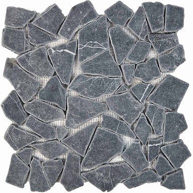 Мозаика Pixmosaic PIX260 Nero Marquna из мрамора матовая 305х305x6