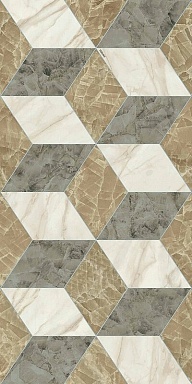 Декор Versace PF60014142 Tarsia Cubical Avorio Deco Lux 3D Rett 60x120