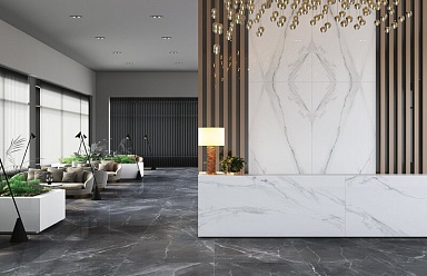 Керамогранит Rak Ceramics Amani Marble Dark Grey Polished Full Lappato 60x120