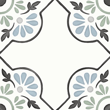 Керамогранит Harmony 31079 Tanger Blue Petals 12.3x12.3
