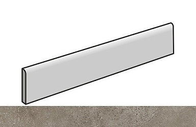 Плинтус Атлас Конкорд Россия 610130004526 Drift Light Grey Battiscopa/Дрифт Лайт Грей 7.2x80