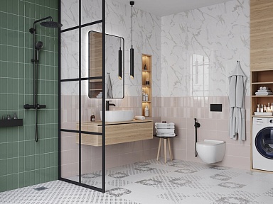 Плитка LB-Ceramics 1064-0368 Роса Рок белая 20x60