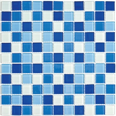 Мозаика Bonaparte Blue wave-3 (стекло) 25*25 300*300
