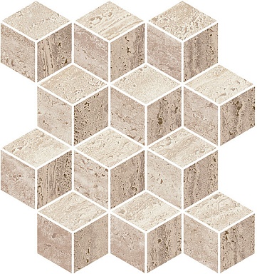 Kerama Marazzi KMD2MSM019BR Декор Про Травертин мозаичный микс матовый обрезной 34,5x37x0,9