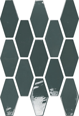 Плитка Ape A035851 HARLEQUIN DARK GREEN 10x20