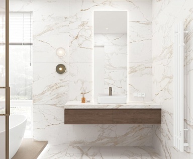 Керамогранит Laparet Zenith White белый сатинированный 80x160