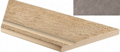 Керамогранит Атлас Конкорд Россия 620090000319 Cliff Grigio Bordo Piscina Angolo Sx 30x60