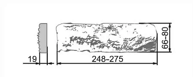 Искусственный камень Камелот Мюнхен 314 Плоскость 248-275x66-80x19
