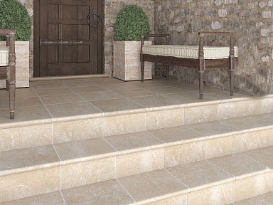 Ступень Exagres Stone Peldano fiorentino brown 33x33х4