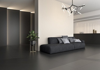 Керамогранит ArkLam 229652 Pure Black Silk Rect 6 mm 1200x3000