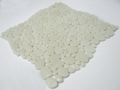 Мозаика Keramissimo 7401 Gravel белый молочный гравий антислип 30.5x30.5
