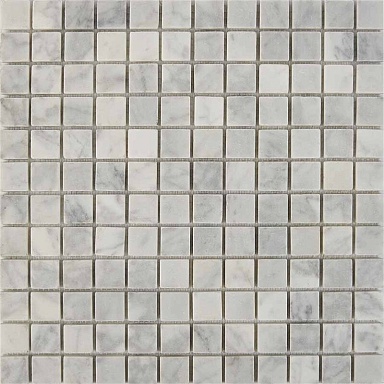 Мозаика Pixmosaic PIX240 Bianco carrara из мрамора матовая 23x23 305х305x6