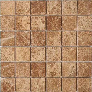 Мозаика Pixmosaic PIX223 Light Emperador из мрамора полированная 48x48 305х305x6
