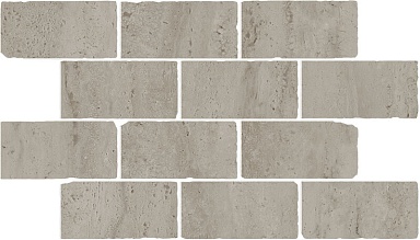 Kerama Marazzi BR033 Бордюр Сан-Марко мозаичный серый матовый обрезной 46,5x26,5x0,9