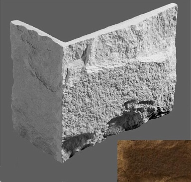 Искусственный камень Leonardo Stone Угловой элемент Турин 370 17,6/7,4(26/12,5)x14.5x3