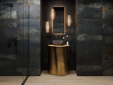 Керамогранит Estima TP02 Patina Black Неполированный Рект. 80х160х10