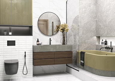 Плитка Alma Ceramica TWA3060BRK27 Bronks матовая рельефная 300x600x7.5