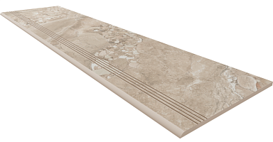 Ametis by Estima OM02 Ступень Oceanmist Beige неполированная с насечками 30x120