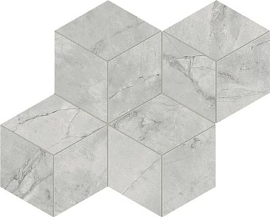 Мозаика Atlas Concorde Italy AF8O Marvel Grey Cloud Mosaico Esagono Silk 30x35