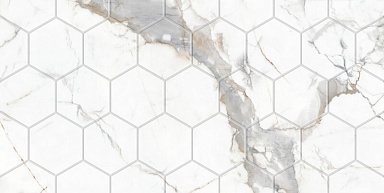 Плитка Eurotile Sandra White Mat Hex 30x60