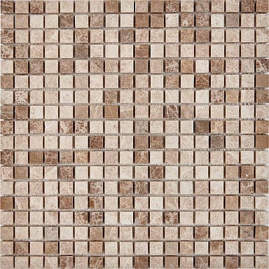 Мозаика Pixmosaic PIX224 Light Emperador из мрамора матовая 15x15 305х305x4