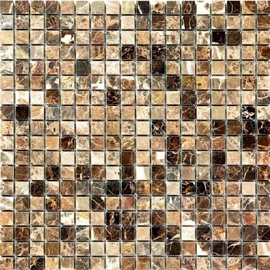 Natural 7M022-15P (Emperador Dark) мозаика Мрамор 15x15 305х305