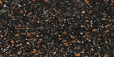 Керамогранит Ennface ENIND3214MT80160 Terrazzo Black Matt 800x1600x9