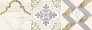 Плитка Laparet Woody бежевый узор 25х75