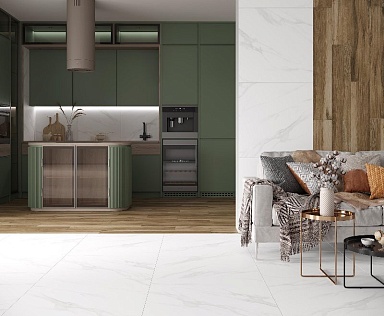 Керамогранит Laparet Marmara white белый 80x80