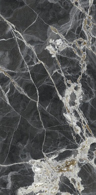 Керамогранит Ariostea UO6L157679 ONICE NERO Lucidato Shiny 6mm 150x75