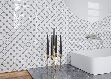 Плитка Gracia Ceramica 010100001131 Симфония белый верх 01 25х40