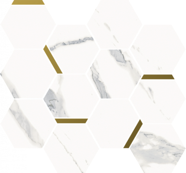 Мозаика Italon 620110000220 Stellaris Statuario White Mosaico Chic Nat 28.3x32.8