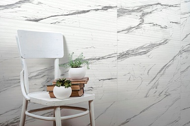 Керамогранит Global Tile GT120603903MCR2 Lasa Белый карвинг 60x120